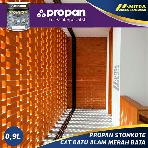 Jual PROPAN STONKOTE CAT BATA MERAH / COATING BATU ALAM / CAT PELINDUNG PELAPIS DINDING BATU ...