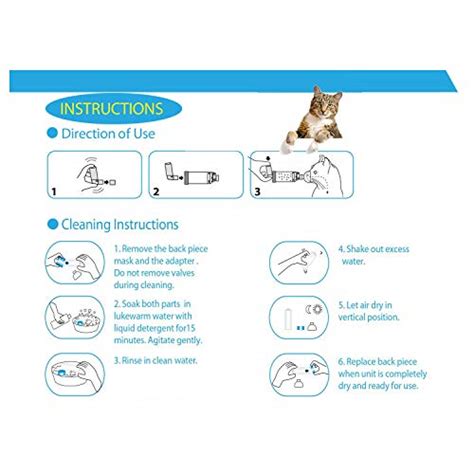 Cat Inhaler with Breathing Indicator - Includes 2 Masks to fit Cats ...