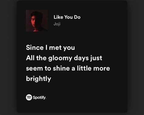 Joji - Like you do lyrics spotify | Letras de canciones tristes, Frases de canciones bonitas ...