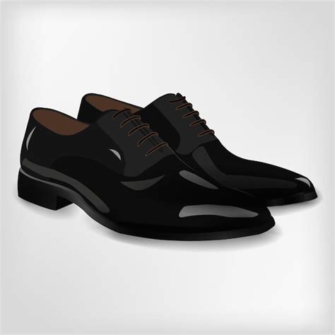 Premium Vector | Vector realistic male classic pair of black shoes isolated