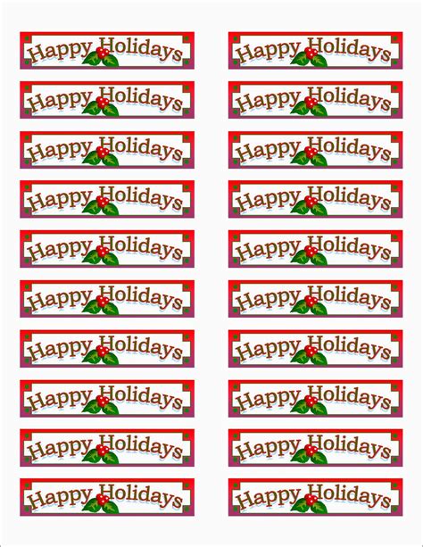 Christmas Printable Address Labels