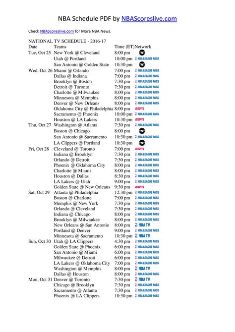 nba sCHEDULE(1).pdf | DocDroid