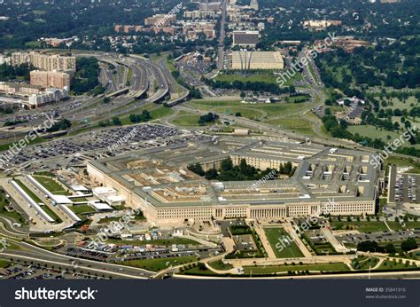 Aerial Pentagon Department Defense Headquarters Arlington Stock Photo ...