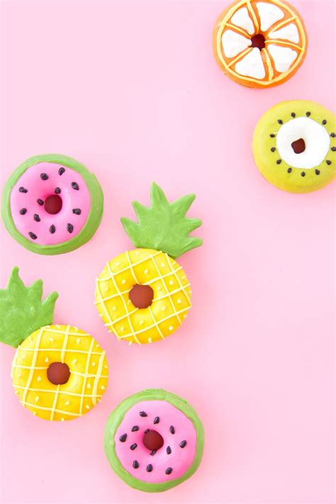 How cute are these donuts that are designed to look like colorful fruit ...