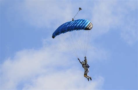 A Skydiver Performing Skydiving with Parachute Editorial Photo - Image of green, airborne: 98251396