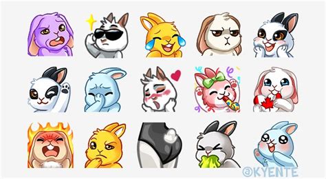 Twitch emotes that are BUNNIES! : Rabbits | Bunny, Twitch, Chibi