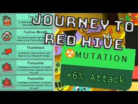 Journey to Red Hive: Part 3 - Beequips and Mutations | Roblox Bee Swarm Simulator - YouTube