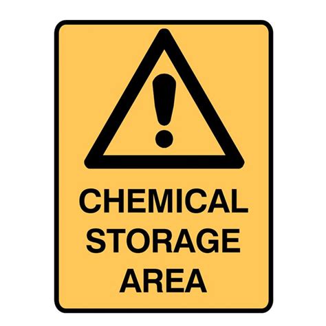 Brady Warning Signs: Chemical Storage Area | Warning signs, Safety ...