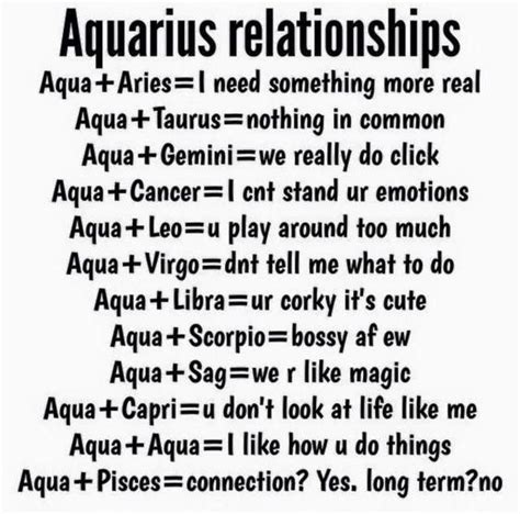 aquarius zodiac compatibility #horoscopesdates | Zodiac signs aquarius, Zodiac sagittarius ...