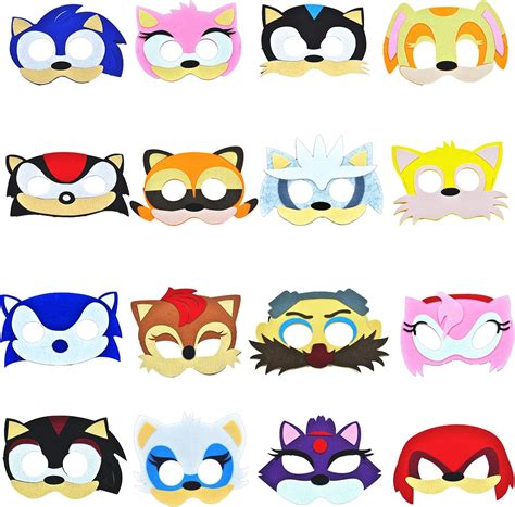 Sonic Mask Printable Template