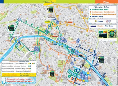 Open Tour Paris Bus Route Map - Best Tourist Places in the World