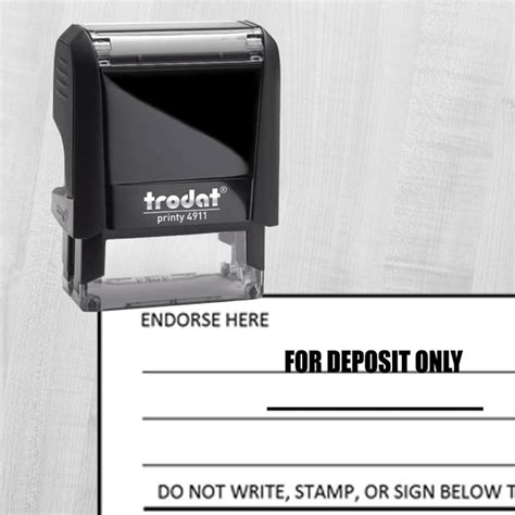 For Deposit Only Underline Rubber Stamp - Simply Stamps