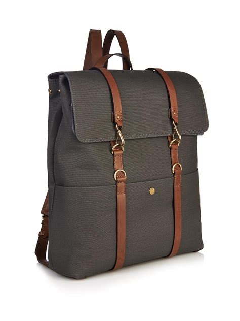 Lyst - Mismo Leather-Strap Backpack in Gray for Men