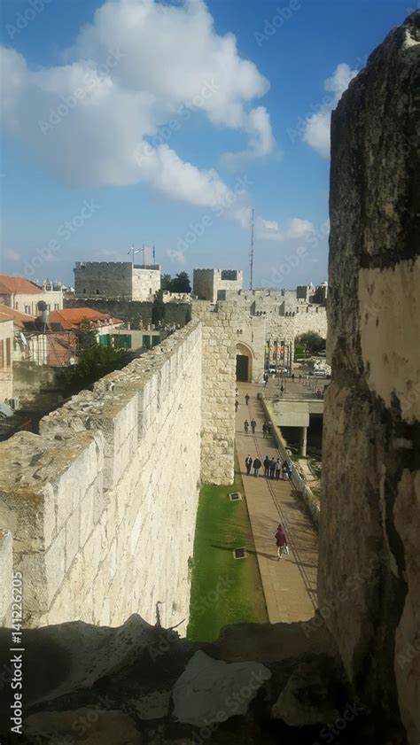 Jaffa gate seen from ramparts walk Jerusalem Stock Photo | Adobe Stock