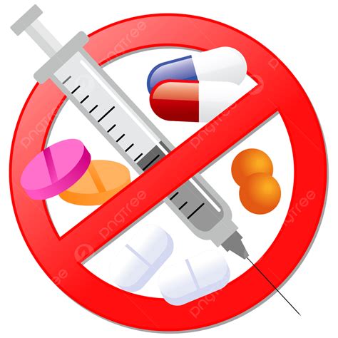 No Drugs With Inject Vector Clipart, Drugs Clipart, No Drugs, Inject PNG and Vector with ...