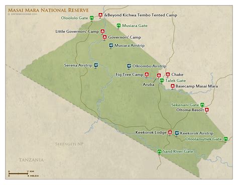 Masai Mara Map – Detailed Map of Masai Mara National Reserve