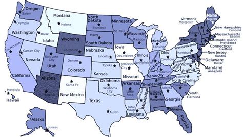 States And Capitals Map Printable – Printable Map of The United States