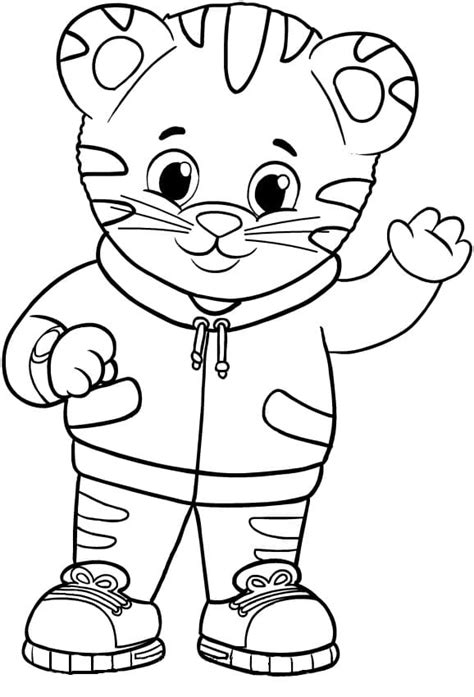 Cute Daniel Tiger Coloring Page - Free Printable Coloring Pages