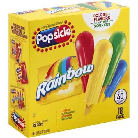 Popsicle Rainbow Ice Pops 18 ct | Popsicles | Superlo Foods