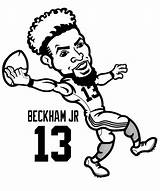 Printable Odell Beckham Jr sketch template