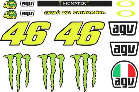 Valentino Rossi 46 THE DOCTOR MotoGP Racing 4\u0026quot; 100mm Vinyl BikeHelmet Sticker, Decal ...