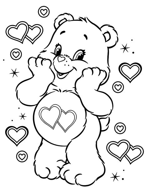 30+ Care Bears Coloring Pages For Kids | Bear coloring pages, Hello kitty colouring pages ...