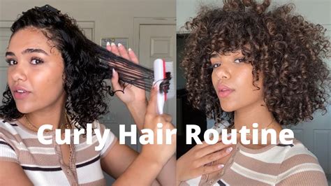 Curly Hair Routine 3b 3c| How to get definition and volume - YouTube