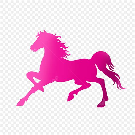 Three Running Horses Silhouette PNG Free, Warm Color Gradient Horse ...