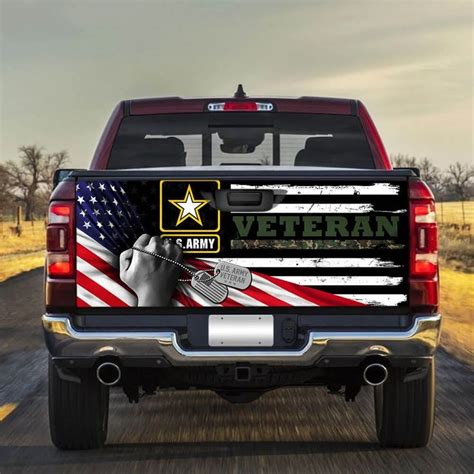 American flag army veteran Truck Tailgate Decal in 2021 | Truck ...