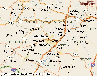 Johnstown, Pennsylvania Area Map & More