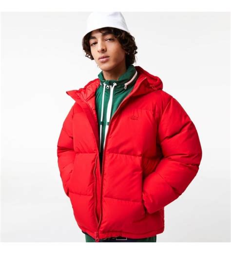 Lacoste Red quilted coat - ESD Store fashion, footwear and accessories - best brands shoes and ...