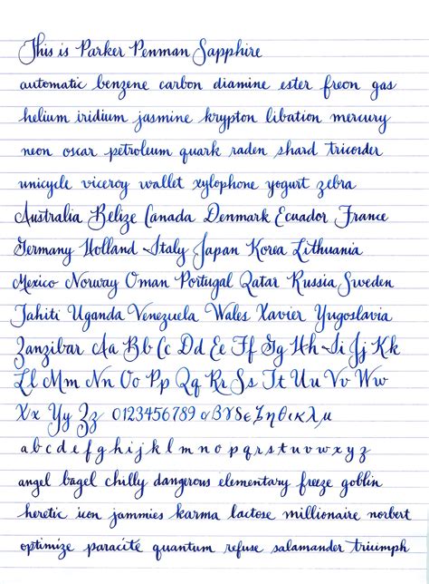 Nice Handwriting In English