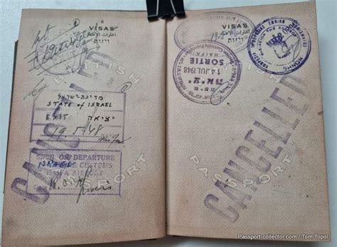 Unique: British Palestine Passport with Israel Stamps | by Tom Topol