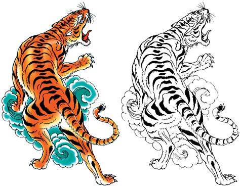 Fire Tiger Tattoo - Cliparts.co