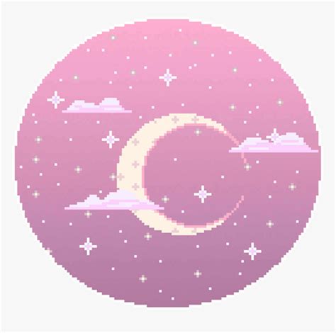 Gif Pixel Art Moon Tenor - Aesthetic Profile Picture Gif, HD Png ...