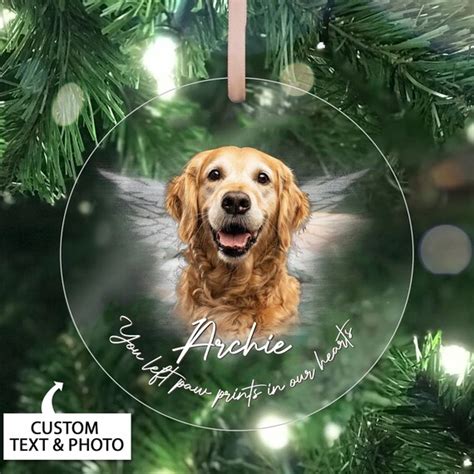 Personalized Pet Memorial Ornament With Photo Dog Memorial - Etsy