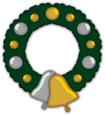 Christmas Wreath Bell clip art