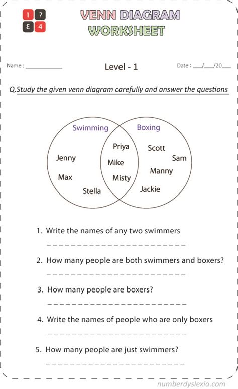 36 Venn Diagram Worksheet Math - support worksheet