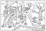 Foglio Da Colorare Per Parco Giochi Bambini  Pagine sketch template