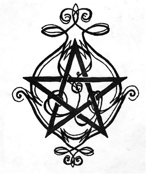 The Girl In The Forest(Ciel X Reader) | Wiccan tattoos, Pentagram tattoo, Pentacle tattoo