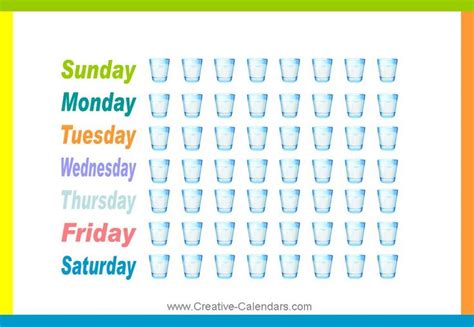 Water Tracking Charts | Water intake chart, Water intake chart printable, Water tracker printable