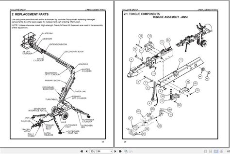 Haulotte Articulated Boom Lift 4527A, HTA 16P Parts and Service Manual ...