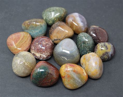 Fancy Jasper Tumbled Stones: Choose 2 oz, 4 oz, 8 oz or 1 lb Bulk Lots ...