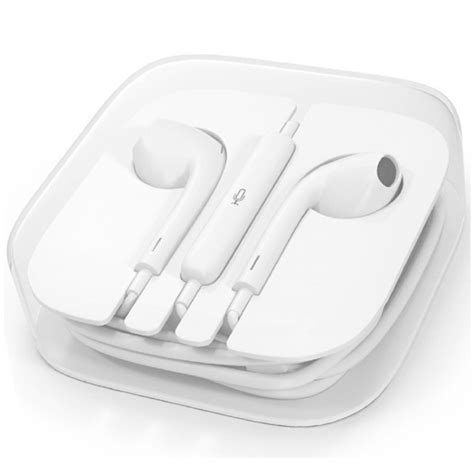 White Earphones Earbuds Headphone Mic & Volume Control For Mobile & For ...