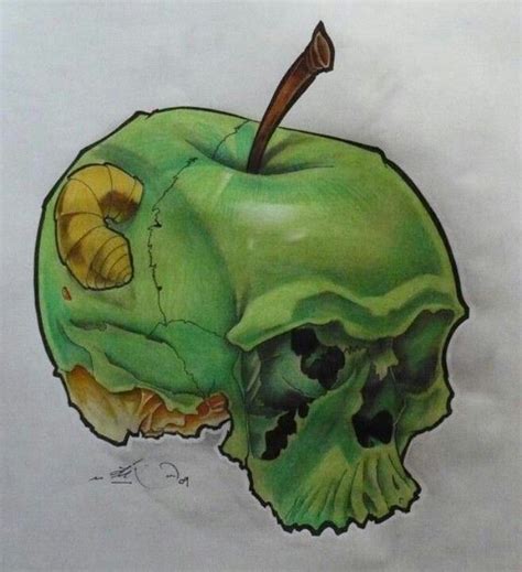 Apple skull Skull Art Drawing, Skull Artwork, Graffiti Drawing, Dark Art Drawings, Street Art ...