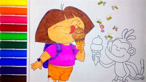 Dora the Explorer // Delicious ice cream !! // Вкусное мороженное !!! - YouTube