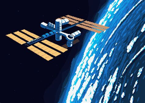 Space Station | Pixel art design, Pixel art tutorial, Pixel art