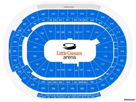 Little Caesars Arena Seating Map | Two Birds Home