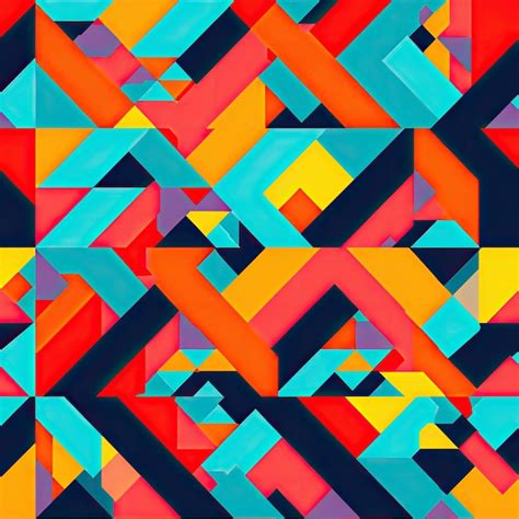 Premium AI Image | Geometric patterns in vibrant colors