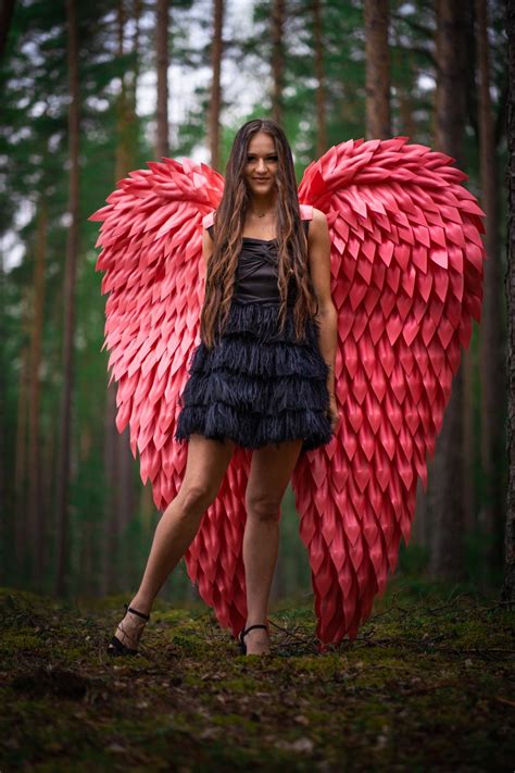 Red Angel Wings Costume Cosplay Photoshoot Props - Etsy